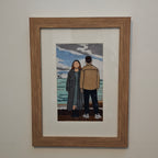 Personalized filled embroidery couple art