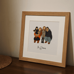 Handcrafted embroidered family wall decor