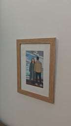 Couple portrait - Filled (An Embroidered portrait of your custom photo in a frame)